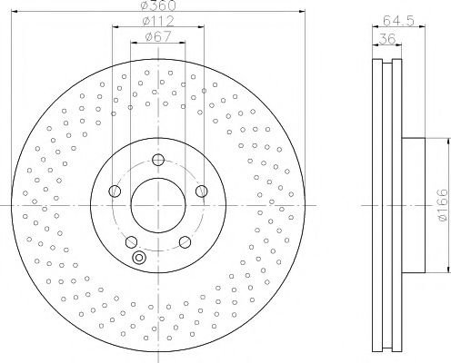 Disc frana MERCEDES E-CLASS T-Model (S211) (2003 - 2009) TEXTAR 92120305 piesa NOUA