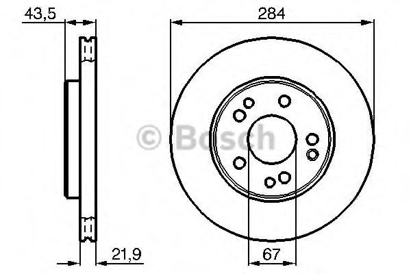 Disc frana MERCEDES E-CLASS (W124) (1993 - 1995) BOSCH 0 986 478 186 piesa NOUA