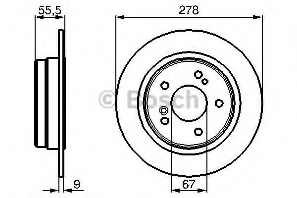 Disc frana MERCEDES E-CLASS (W124) (1993 - 1995) BOSCH 0 986 478 325 piesa NOUA