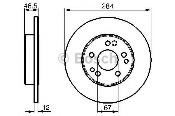 Disc frana MERCEDES E-CLASS (W124) (1993 - 1995) BOSCH 0 986 478 187 piesa NOUA