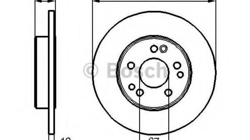 Disc frana MERCEDES E-CLASS (W124) (1993 - 1995) BOSCH 0 986 478 187 piesa NOUA