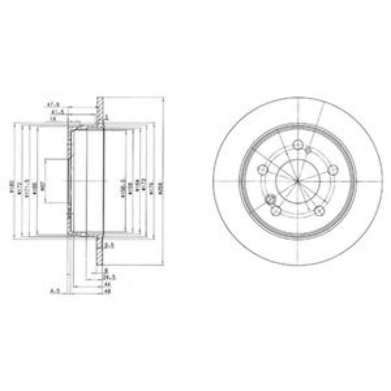 Disc frana MERCEDES E-CLASS (W124) (1993 - 1995) DELPHI BG2291 piesa NOUA