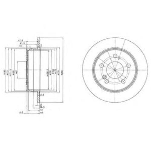 Disc frana MERCEDES E-CLASS (W124) (1993 - 1995) DELPHI BG2291 piesa NOUA