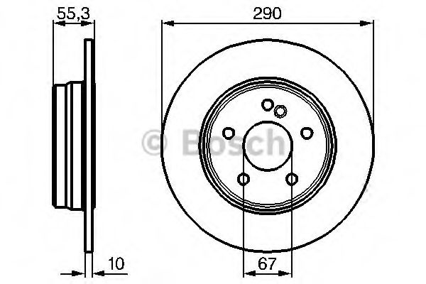 Disc frana MERCEDES E-CLASS (W210) (1995 - 2003) BOSCH 0 986 478 626 piesa NOUA