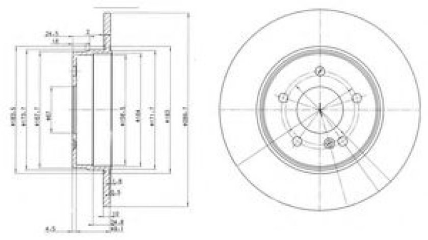 Disc frana MERCEDES E-CLASS (W210) (1995 - 2003) DELPHI BG3239C piesa NOUA