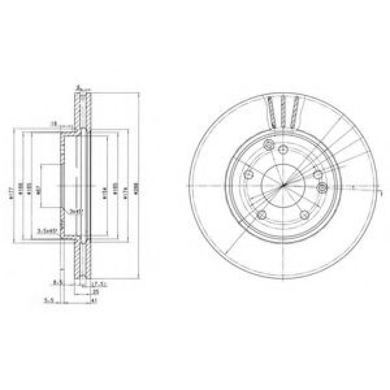 Disc frana MERCEDES E-CLASS (W210) (1995 - 2003) DELPHI BG3240C piesa NOUA