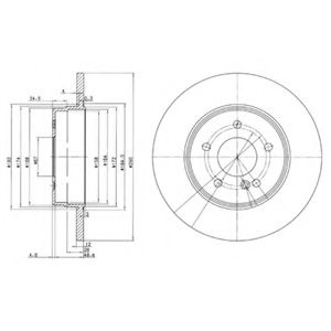 Disc frana MERCEDES E-CLASS (W210) (1995 - 2003) DELPHI BG3602 piesa NOUA