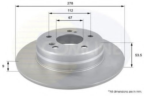 Disc frana MERCEDES E-CLASS (W210) (1995 - 2003) COMLINE ADC1616 piesa NOUA
