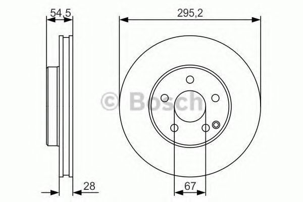 Disc frana MERCEDES E-CLASS (W211) (2002 - 2009) BOSCH 0 986 479 S07 piesa NOUA