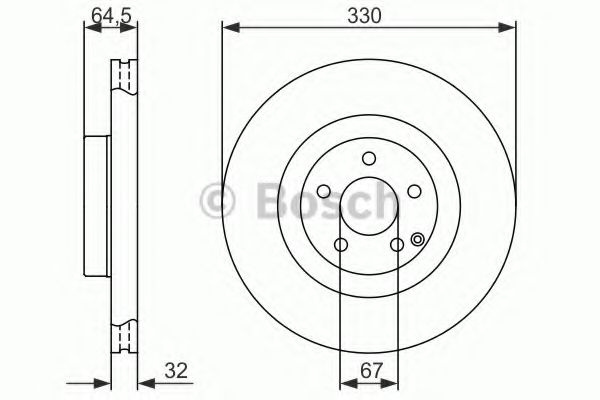 Disc frana MERCEDES E-CLASS (W211) (2002 - 2009) BOSCH 0 986 479 415 piesa NOUA