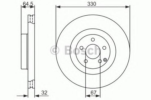 Disc frana MERCEDES E-CLASS (W211) (2002 - 2009) BOSCH 0 986 479 415 piesa NOUA