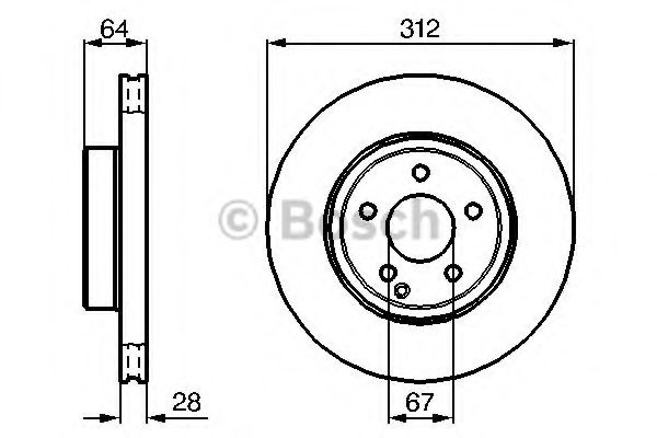 Disc frana MERCEDES E-CLASS (W211) (2002 - 2009) BOSCH 0 986 479 040 piesa NOUA
