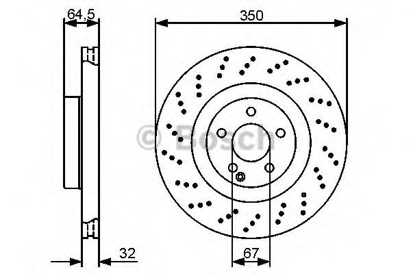 Disc frana MERCEDES E-CLASS (W211) (2002 - 2009) BOSCH 0 986 479 412 piesa NOUA