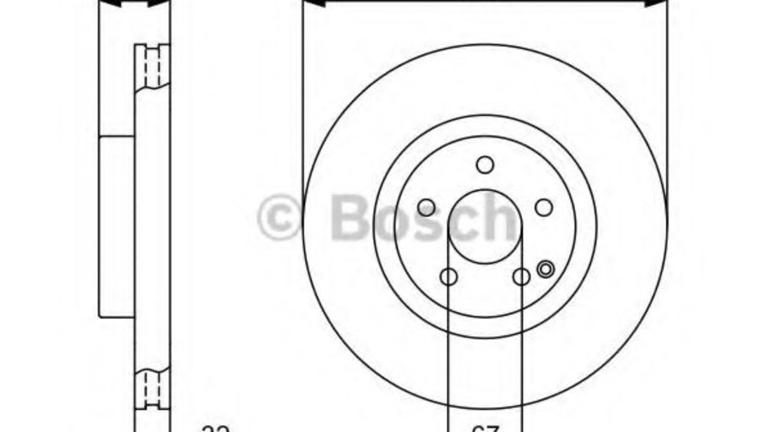 Disc frana MERCEDES E-CLASS (W211) (2002 - 2009) BOSCH 0 986 479 332 piesa NOUA