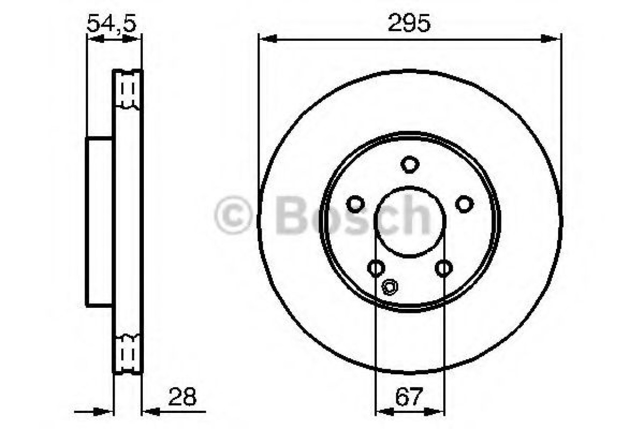 Disc frana MERCEDES E-CLASS (W211) (2002 - 2009) BOSCH 0 986 479 039 piesa NOUA