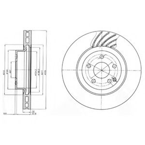 Disc frana MERCEDES E-CLASS (W211) (2002 - 2009) DELPHI BG3877 piesa NOUA