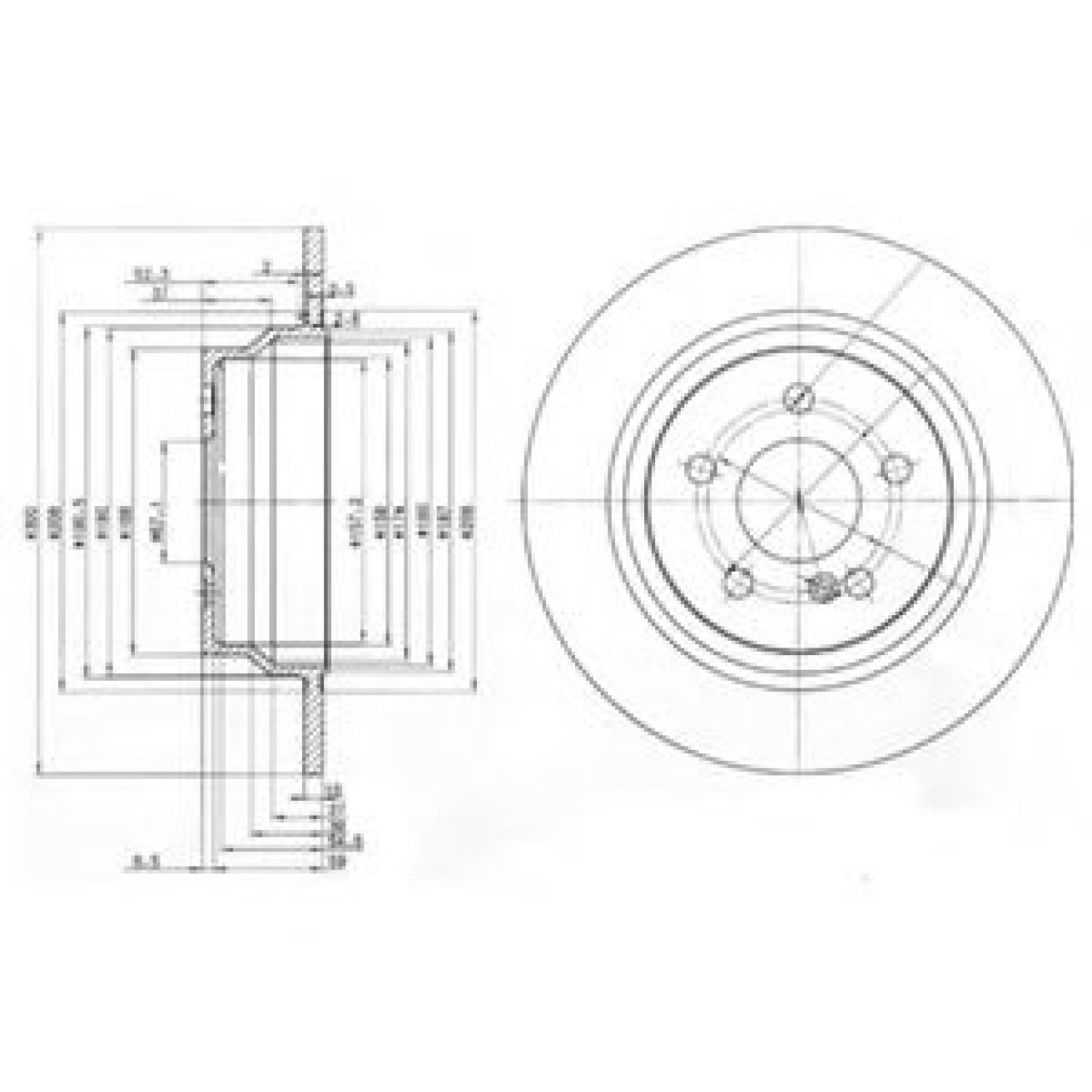Disc frana MERCEDES E-CLASS (W211) (2002 - 2009) DELPHI BG3757 piesa NOUA
