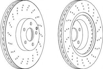 Disc frana MERCEDES E-CLASS (W211) (2002 - 2009) FERODO DDF1639C-1 piesa NOUA