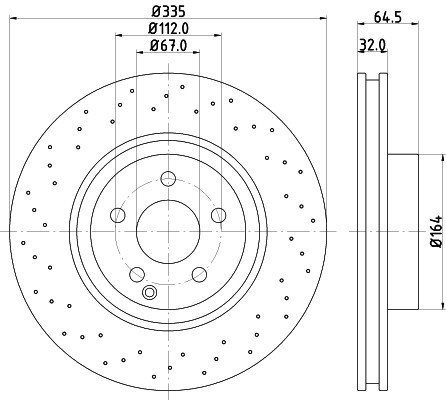 Disc frana MERCEDES E-CLASS (W211) (2002 - 2009) KRIEGER 0950004152 piesa NOUA