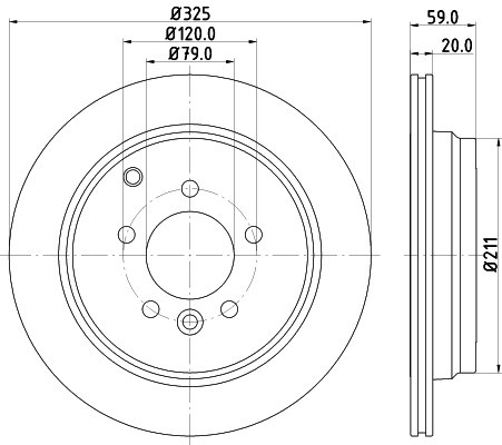 Disc frana MERCEDES E-CLASS (W211) (2002 - 2009) KRIEGER 0950004125 piesa NOUA