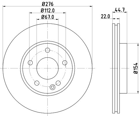 Disc frana MERCEDES E-CLASS (W211) (2002 - 2009) KRIEGER 0950004147 piesa NOUA