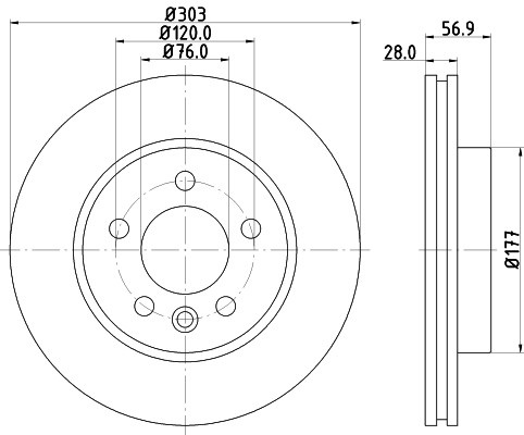 Disc frana MERCEDES E-CLASS (W211) (2002 - 2009) KRIEGER 0950004162 piesa NOUA