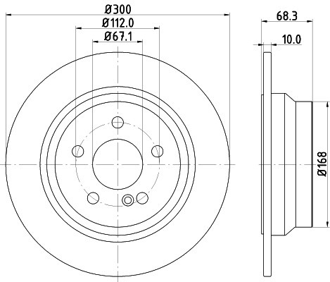 Disc frana MERCEDES E-CLASS (W211) (2002 - 2009) KRIEGER 0950004035 piesa NOUA
