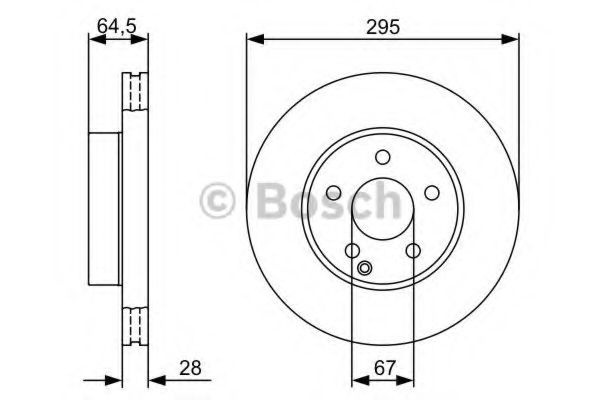 Disc frana MERCEDES E-CLASS (W212) (2009 - 2016) BOSCH 0 986 479 407 piesa NOUA
