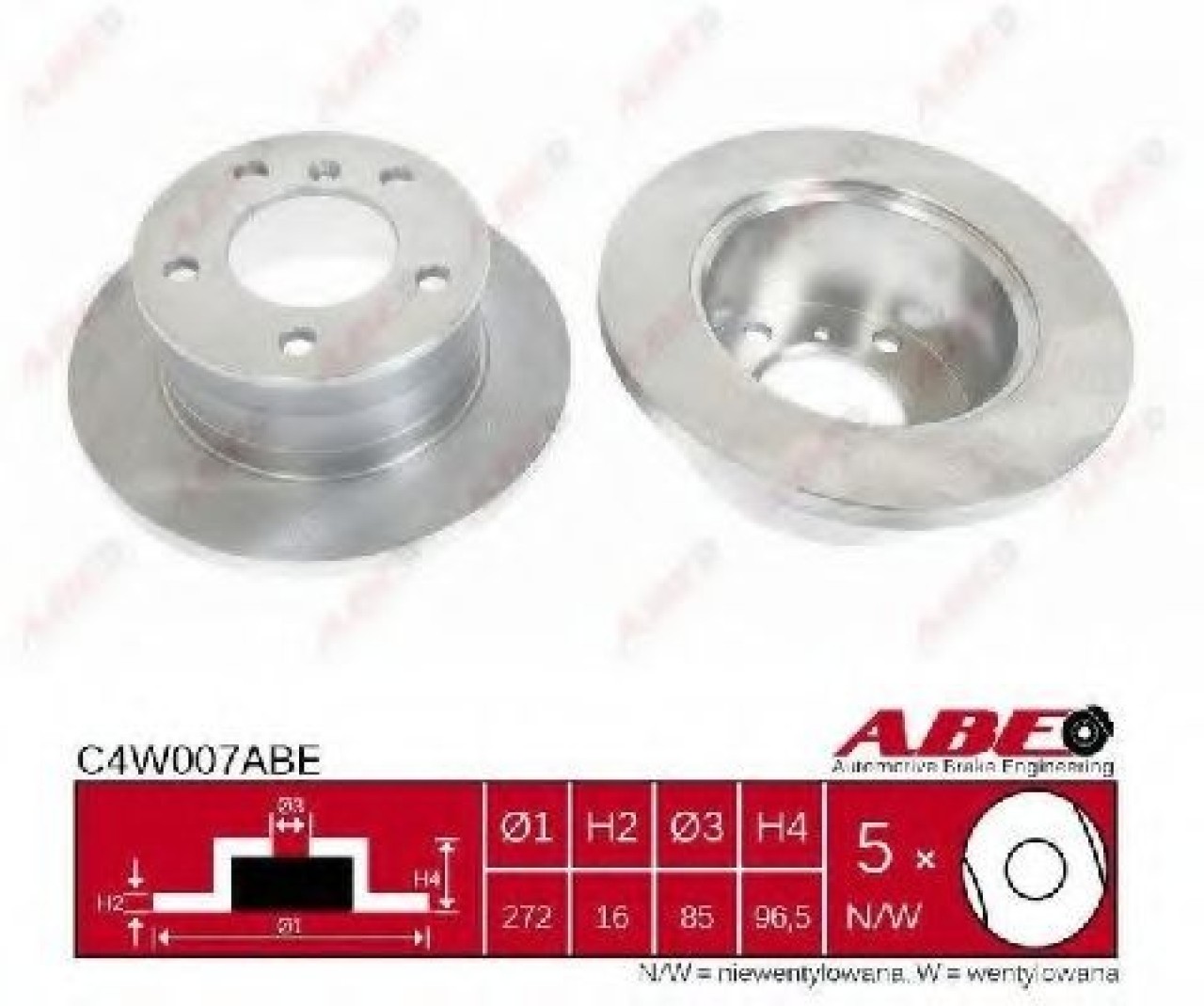 Disc frana MERCEDES G-CLASS Cabrio (W463) (1989 - 2016) ABE C4W007ABE piesa NOUA