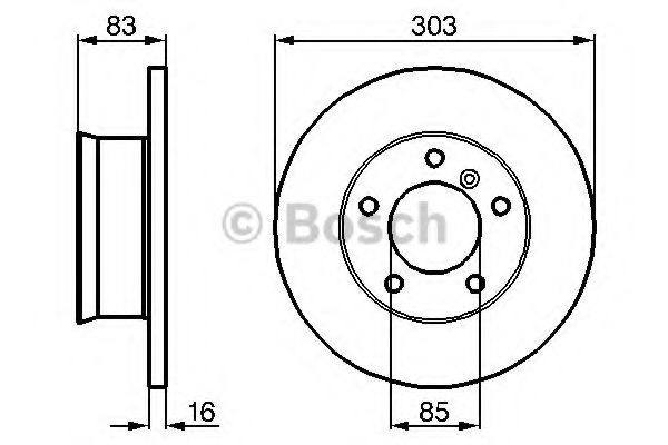 Disc frana MERCEDES G-CLASS (W461) (1990 - 2016) BOSCH 0 986 479 C84 piesa NOUA