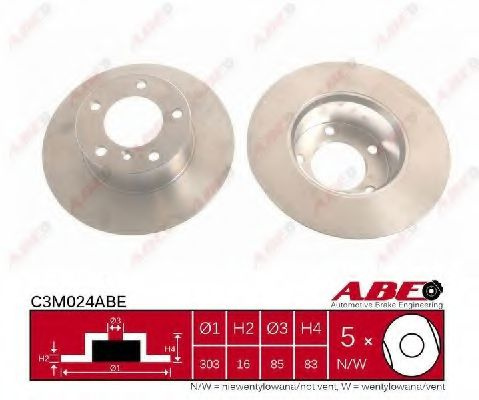 Disc frana MERCEDES G-CLASS (W463) (1989 - 2016) ABE C3M024ABE piesa NOUA