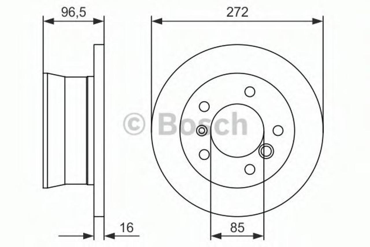 Disc frana MERCEDES G-CLASS (W463) (1989 - 2016) BOSCH 0 986 478 433 piesa NOUA