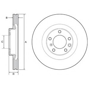 Disc frana MERCEDES G-CLASS (W463) (1989 - 2016) DELPHI BG9119C piesa NOUA