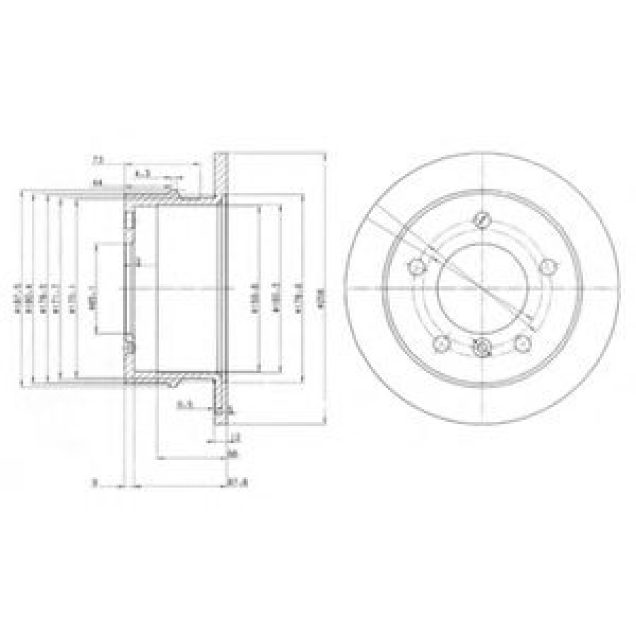 Disc frana MERCEDES G-CLASS (W463) (1989 - 2016) DELPHI BG3235 piesa NOUA