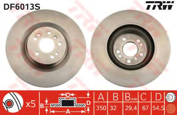 Disc frana MERCEDES GL-CLASS (X164) (2006 - 2012) TRW DF6013S piesa NOUA