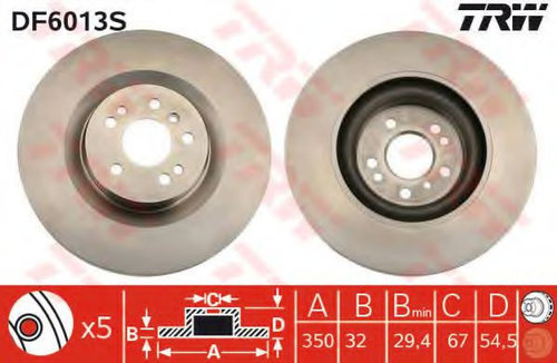 Disc frana MERCEDES GL-CLASS (X164) (2006 - 2012) TRW DF6013S piesa NOUA