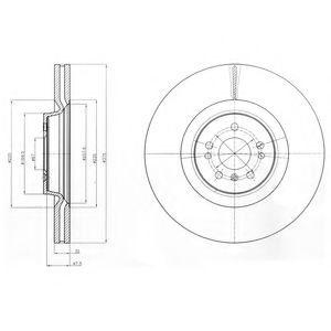 Disc frana MERCEDES GL-CLASS (X164) (2006 - 2012) DELPHI BG9060C piesa NOUA
