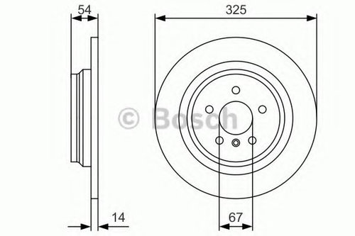 Disc frana MERCEDES GLE (W166) (2015 - 2016) BOSCH 0 986 479 D10 piesa NOUA