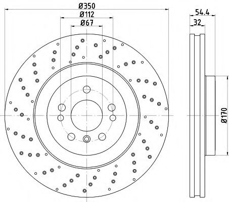 Disc frana MERCEDES GLE (W166) (2015 - 2016) TEXTAR 92254405 piesa NOUA