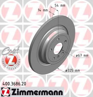 Disc frana MERCEDES GLE (W166) (2015 - 2016) ZIMMERMANN 400.3686.20 piesa NOUA