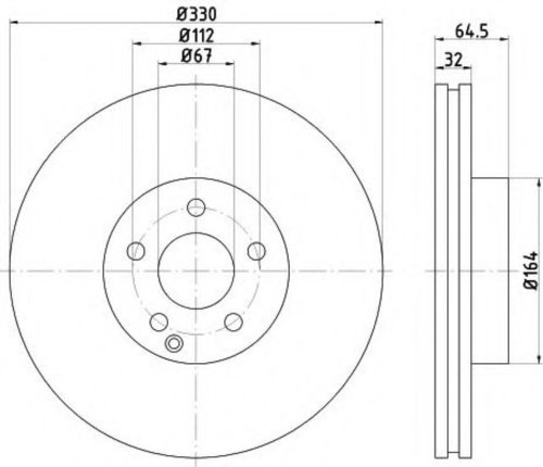 Disc frana MERCEDES GLK-CLASS (X204) (2008 - 2016) TEXTAR 92119903 piesa NOUA
