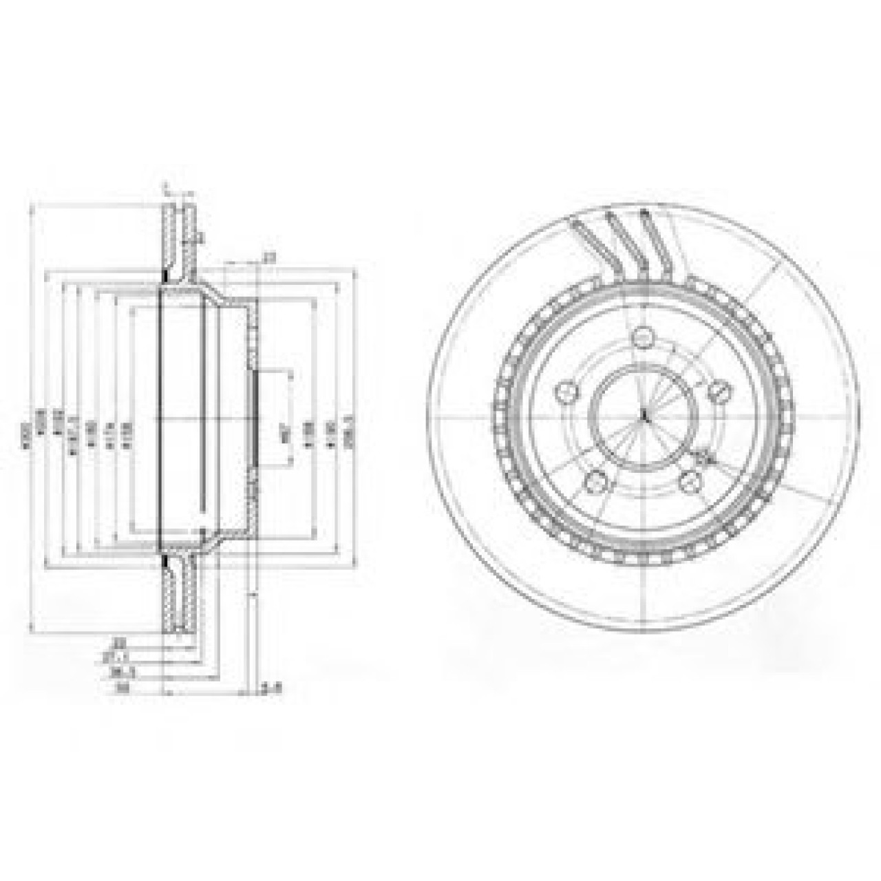 Disc frana MERCEDES GLK-CLASS (X204) (2008 - 2016) DELPHI BG3758 piesa NOUA