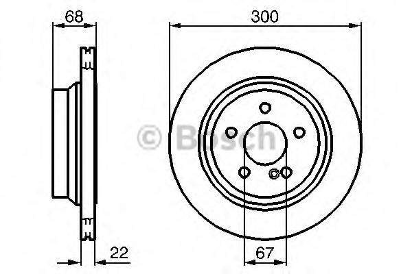 Disc frana MERCEDES GLK-CLASS (X204) (2008 - 2016) BOSCH 0 986 479 042 piesa NOUA