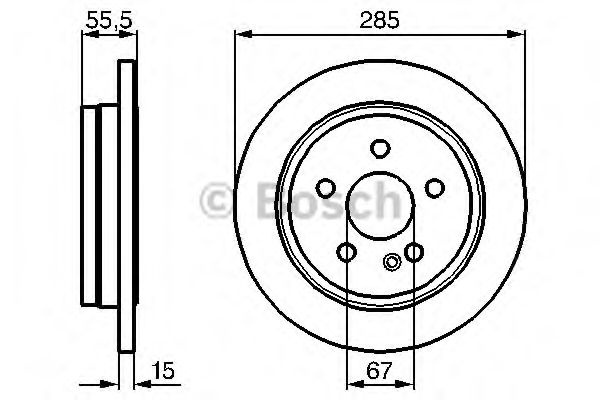 Disc frana MERCEDES M-CLASS (W163) (1998 - 2005) BOSCH 0 986 478 469 piesa NOUA