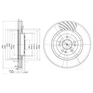 Disc frana MERCEDES M-CLASS (W163) (1998 - 2005) DELPHI BG9759 piesa NOUA