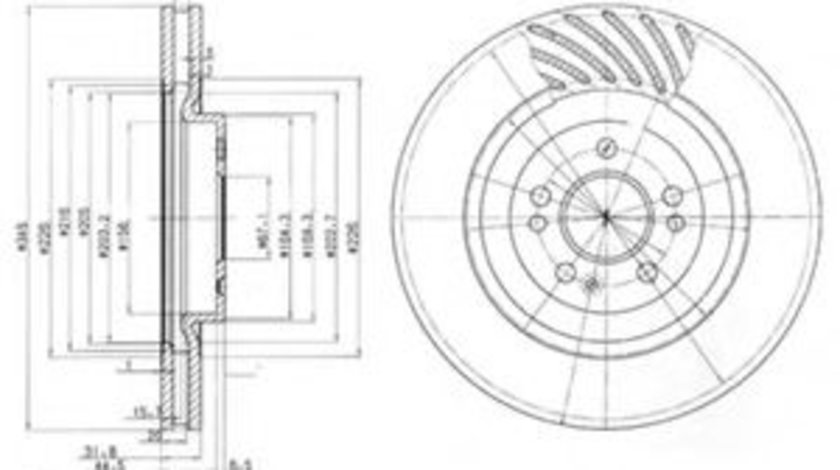 Disc frana MERCEDES M-CLASS (W163) (1998 - 2005) DELPHI BG9759 piesa NOUA