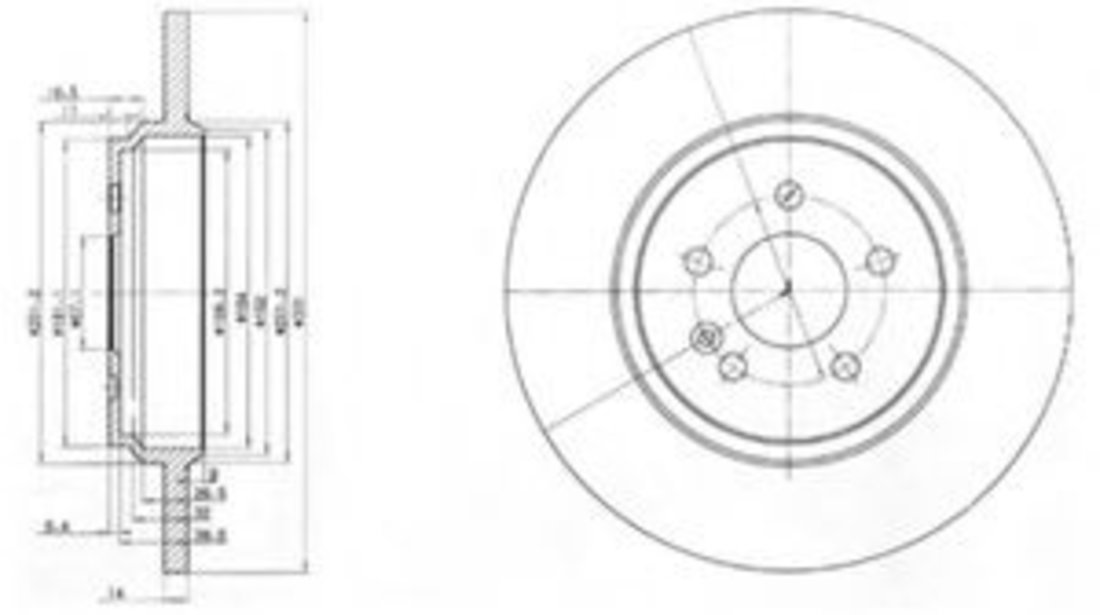 Disc frana MERCEDES M-CLASS (W163) (1998 - 2005) DELPHI BG3728 piesa NOUA