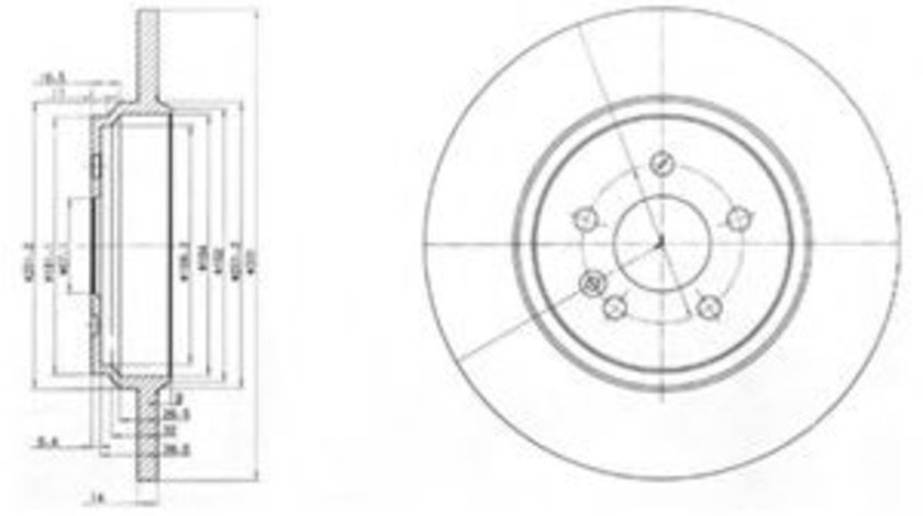 Disc frana MERCEDES M-CLASS (W163) (1998 - 2005) DELPHI BG3728 piesa NOUA