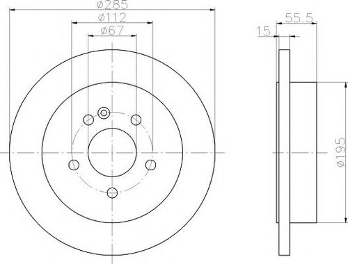 Disc frana MERCEDES M-CLASS (W163) (1998 - 2005) TEXTAR 92090003 piesa NOUA