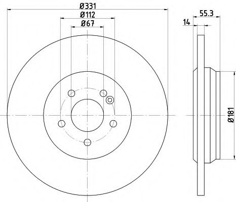 Disc frana MERCEDES M-CLASS (W163) (1998 - 2005) TEXTAR 92103303 piesa NOUA